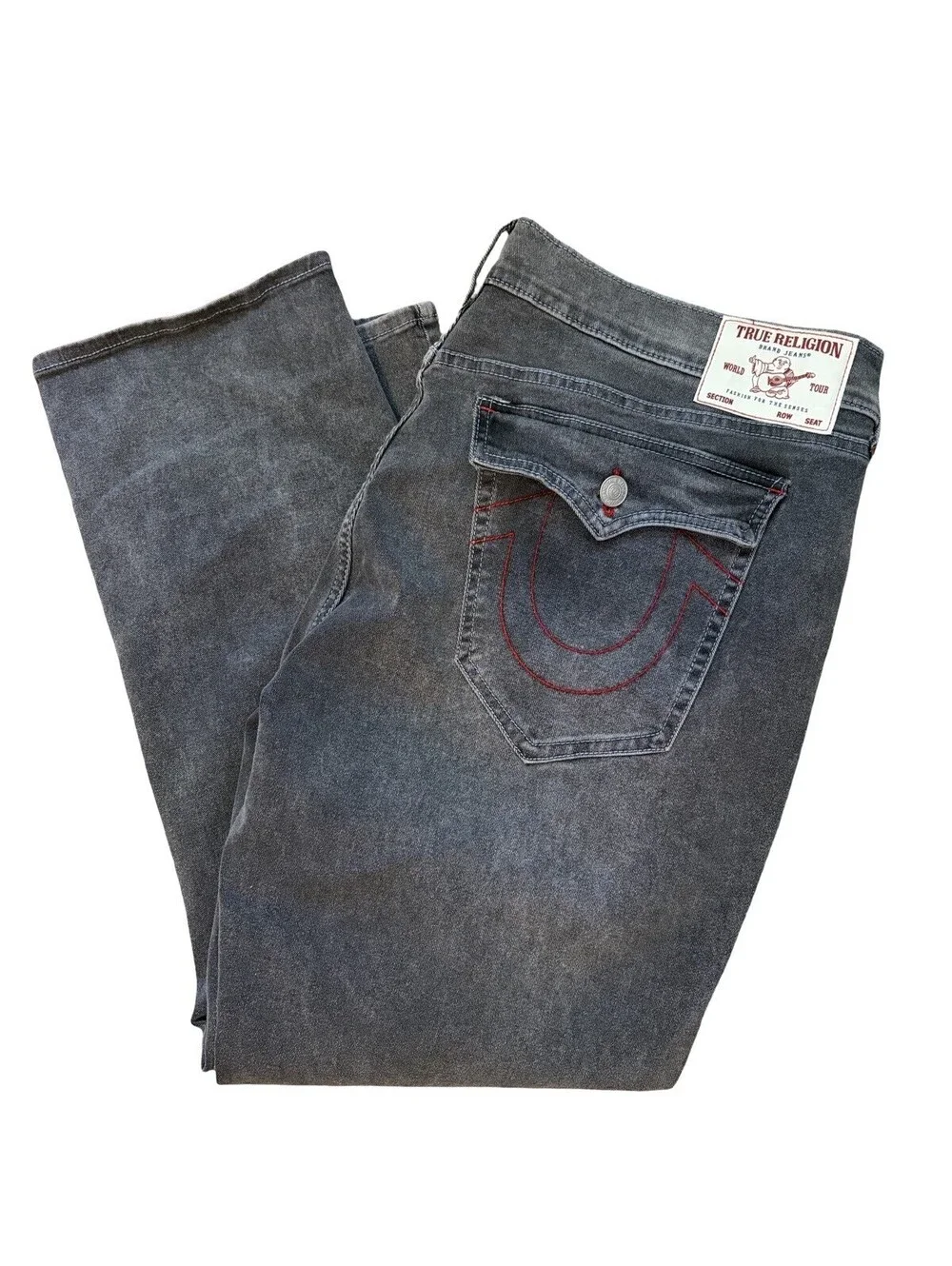 True Religion Ricky Big T Flap Relaxed Straight Fit Jeans Men’s Size 42x30 NWT